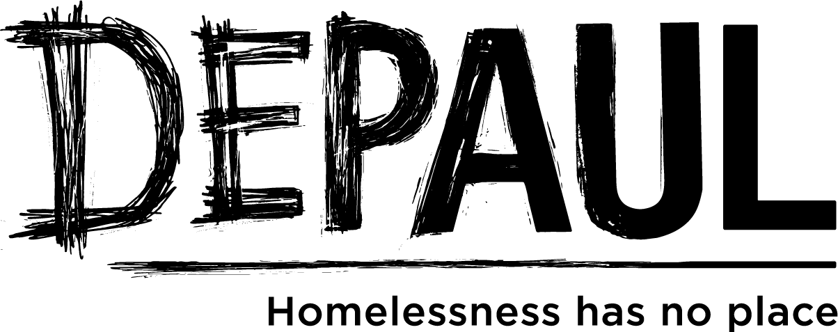 Depaul black logo vector